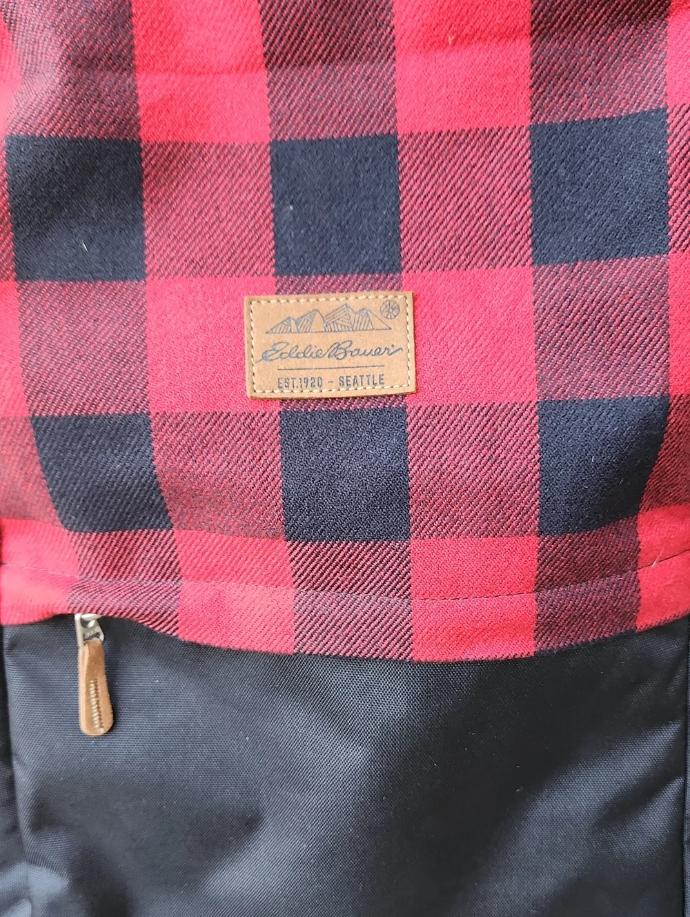 NWOT Eddie Bauer Red and Black Buffalo Plaid Backpack